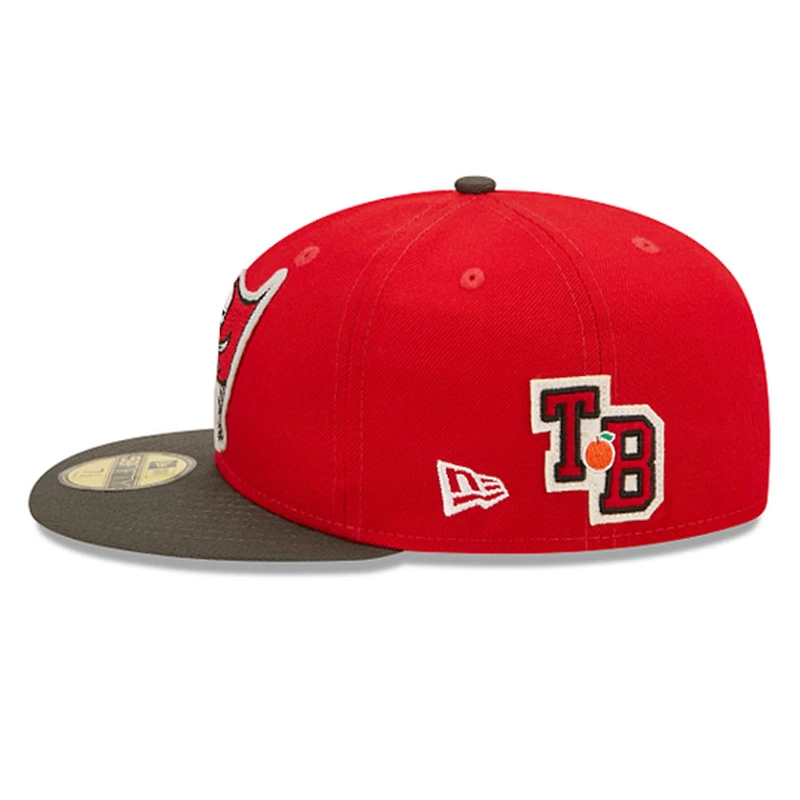 Tampa Bay Buccaneers Letterman Collection Gray UV 59FIFTY Fitted Hat