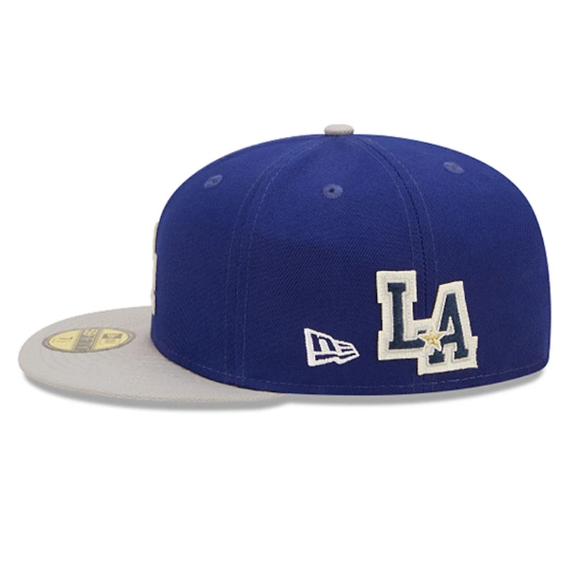 Los Angeles Dodgers Letterman Collection Gray UV 59FIFTY Fitted Hat