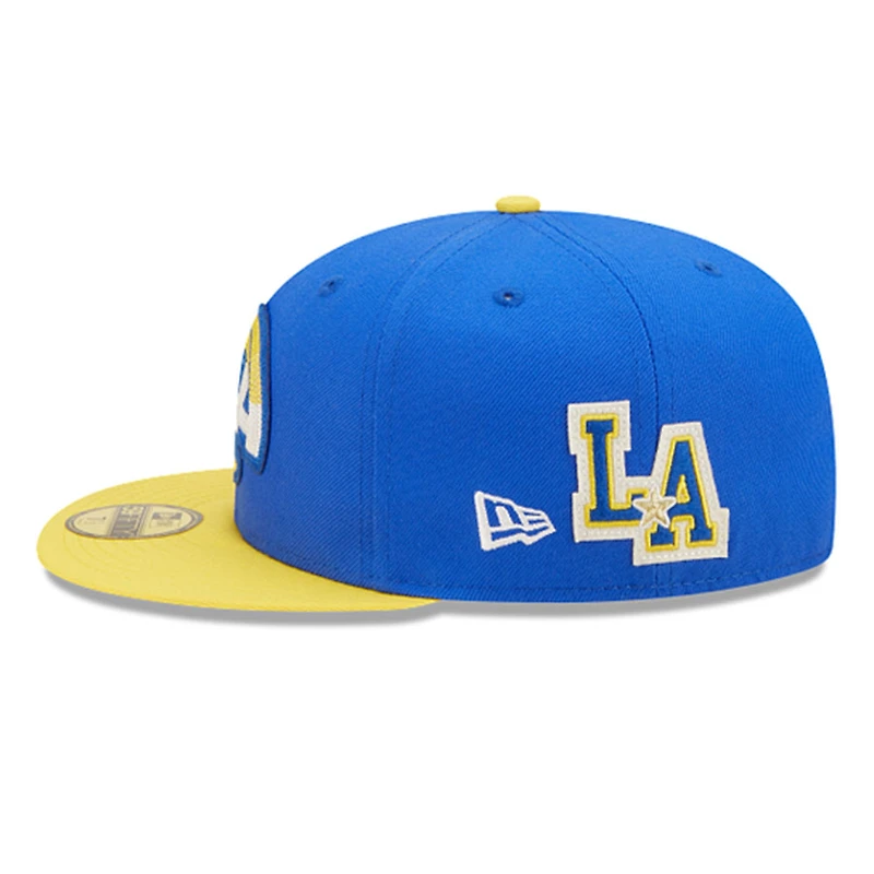 Los Angeles Rams Letterman Collection Gray UV 59FIFTY Fitted Hat