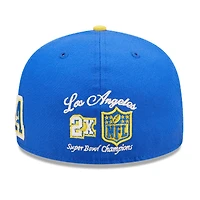 Los Angeles Rams Letterman Collection Gray UV 59FIFTY Fitted Hat