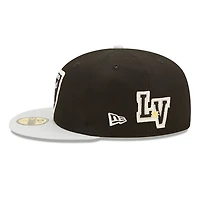 Las Vegas Raiders Letterman Collection Gray UV 59FIFTY Fitted Hat