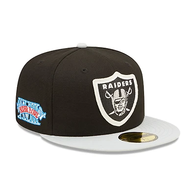 Las Vegas Raiders Letterman Collection Gray UV 59FIFTY Fitted Hat