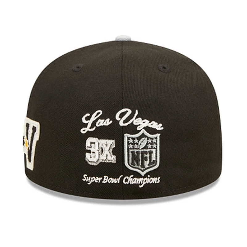 Las Vegas Raiders Letterman Collection Gray UV 59FIFTY Fitted Hat