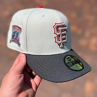 San Francisco Giants Chrome Two Tone 50th Anniversary Patch Blue UV New Era 59FIFTY Fitted Hat