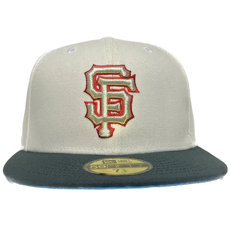 San Francisco Giants Chrome Two Tone 50th Anniversary Patch Blue UV New Era 59FIFTY Fitted Hat
