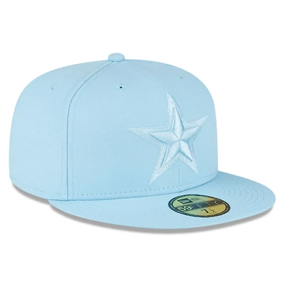 Dallas Cowboys Light Blue Color Pack Brights NFL Gray UV New Era 59FIFTY Fitted Hat