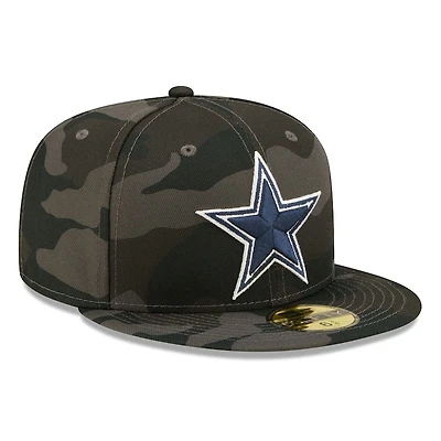 Dallas Cowboys Black Camo NFL Navy UV New Era 59FIFTY Fitted Hat