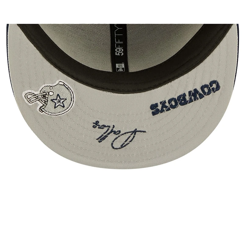 Dallas Cowboys Navy Identity Gray UV New Era 59FIFTY Fitted Hat
