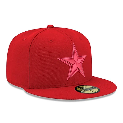 Dallas Cowboys Scarlett Red Tonal Gray UV New Era 59FIFTY Fitted Hat