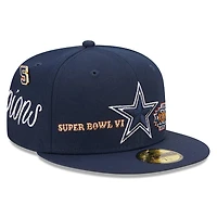 Dallas Cowboys Navy Historic Champs Gray UV New Era 59FIFTY Fitted Hat