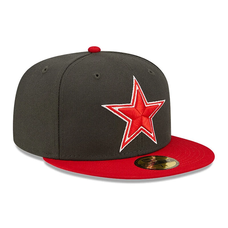 Dallas Cowboys Dark Gray Red Two Tone UV New Era 59FIFTY Fitted Hat