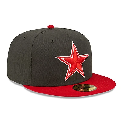 Dallas Cowboys Dark Gray Red Two Tone UV New Era 59FIFTY Fitted Hat