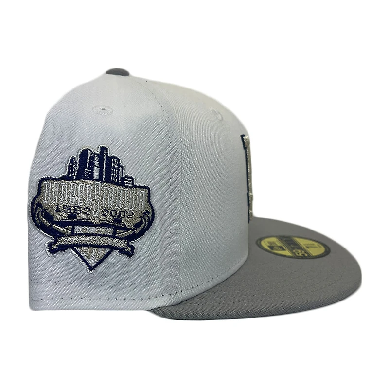 Los Angeles Dodgers White Two Tone Optic Collection 40th Anniversary Patch Gray UV 59FIFTY Fitted Hat