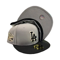Los Angeles Dodgers Gray Black Two Tone 40th Anniversary Patch UV 59FIFTY Fitted Hat