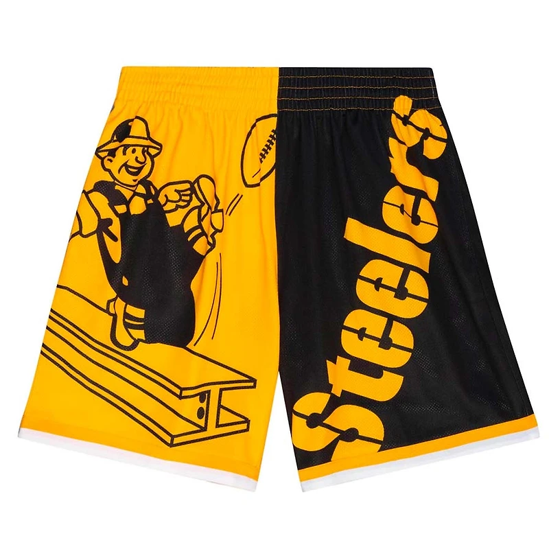 Pittsburgh Steelers Big Face Fashion Mitchell & Ness Shorts