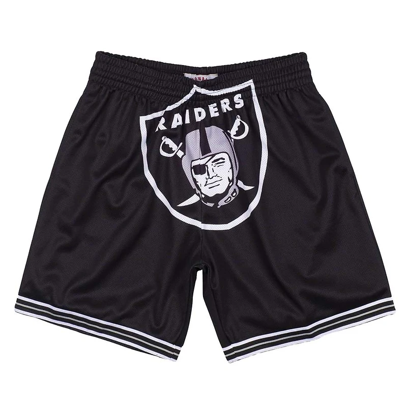 Las Vegas Raiders Black Big Face Fashion Mitchell & Ness Shorts