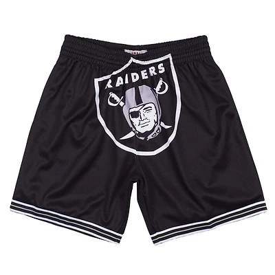 Las Vegas Raiders Black Big Face Fashion Mitchell & Ness Shorts