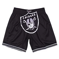 Las Vegas Raiders Black Big Face Fashion Mitchell & Ness Shorts