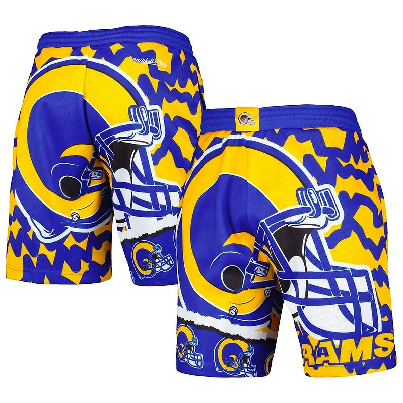 Los Angeles Rams Royal Jumbotron 2 Fashion Mitchell & Ness Shorts