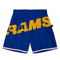 Los Angeles Rams Royal Blue Big Face Fashion Mitchell & Ness Shorts