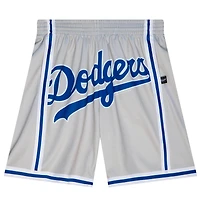Los Angeles Dodgers Gray Big Face Fashion Mitchell & Ness Shorts