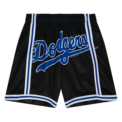 Los Angeles Dodgers Black Big Face Fashion Mitchell & Ness Shorts