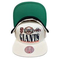San Francisco Giants Off White Reframe Retro Mitchell & Ness Snapback Hat