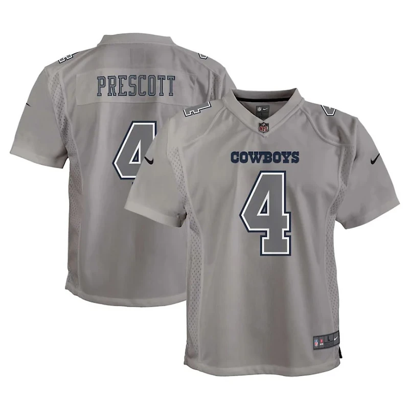 Youth Dallas Cowboys Dak Prescott Gray Nike Atmosphere Jersey