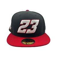 Black Red Two Tone 23 Chicago Nascar Street Race Weekend Patch Gray UV New Era 59FIFTY Fitted Hat