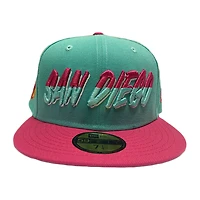 San Diego Padres Mint Pink Two Tone Friar Side Patch Gray UV 59FIFTY Fitted Hat