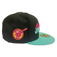 San Diego Padres Black Mint Two Tone Friar Side Patch Gray UV 59FIFTY Fitted Hat