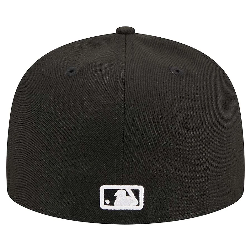 St. Louis Cardinals Black White Outline 2006 WS Patch Gray UV New Era 59FIFTY Fitted Hat