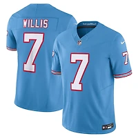 Tennessee Titans Malik Willis Oilers Throwback Light Blue Nike Vapor F.U.S.E Limited Jersey