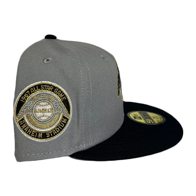 California Angels Gray Two Tone Gold Flake Collection 1967 ASG Patch UV 59FIFTY Fitted Hat