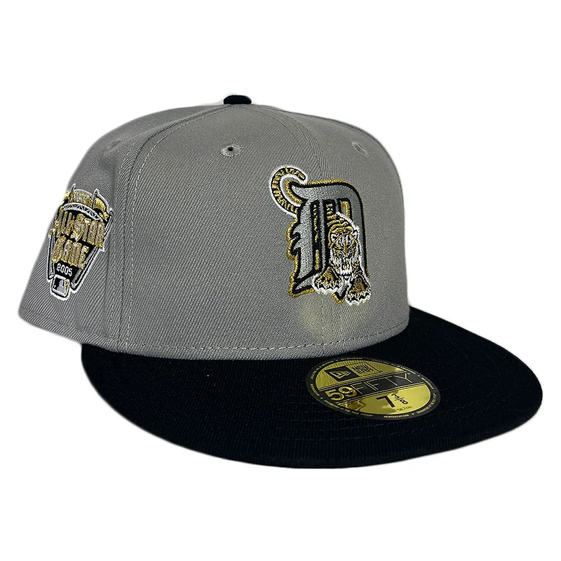 Detroit Tigers Gray Two Tone Gold Flake Collection 2005 ASG Patch UV 59FIFTY Fitted Hat