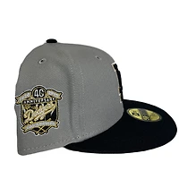 Los Angeles Dodgers Gray Two Tone Gold Flake Collection 40th Anniversary Patch UV 59FIFTY Fitted Hat