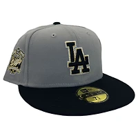 Los Angeles Dodgers Gray Two Tone Gold Flake Collection 40th Anniversary Patch UV 59FIFTY Fitted Hat