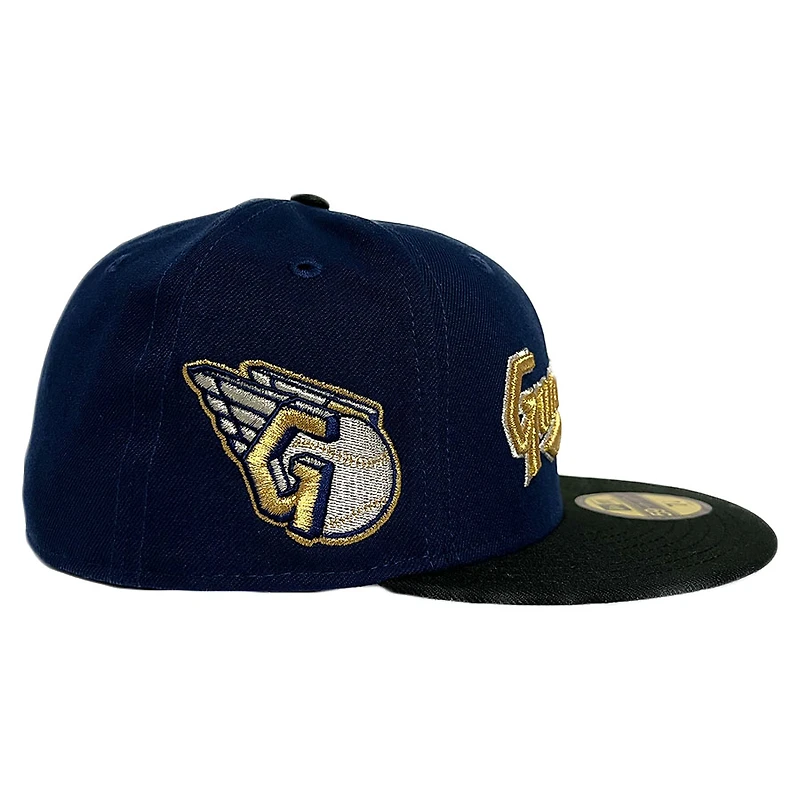 Cleveland Guardians Oceanside Blue Two Tone Guardian Patch Gray UV New Era 59FIFTY Fitted Hat