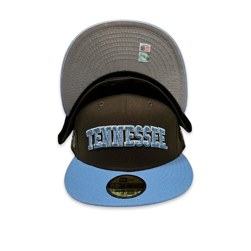 Tennessee Volunteers Brown Two Tone 75 Years Patch Gray UV New Era 59FIFTY Fitted Hat