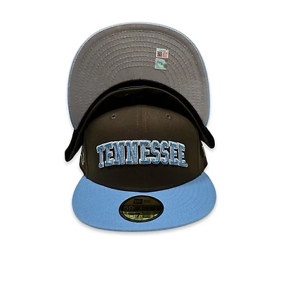 Tennessee Volunteers Brown Two Tone 75 Years Patch Gray UV New Era 59FIFTY Fitted Hat