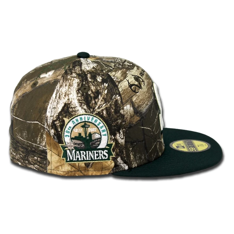 Seattle Mariners 805 Real Tree Pack 30th Patch Gray UV 59FIFTY Fitted Hat