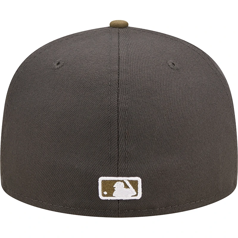 St. Louis Cardinals Charcoal and Olive Basic STL Gray UV New Era 59FIFTY Fitted Hat