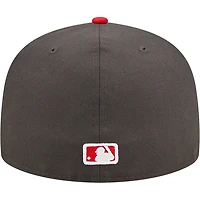St. Louis Cardinals Charcoal and Red Basic STL Gray UV New Era 59FIFTY Fitted Hat