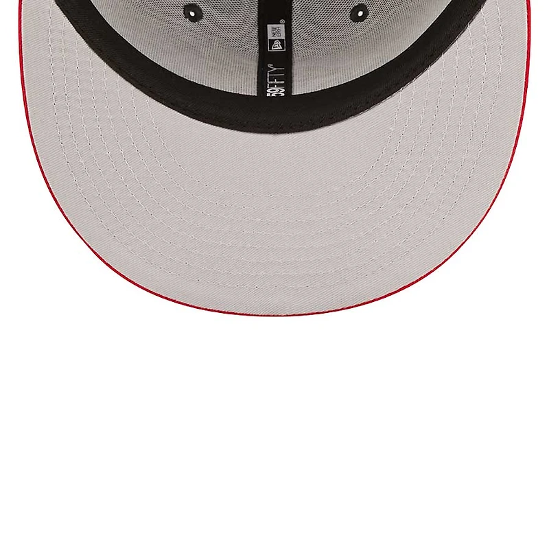 St. Louis Cardinals Charcoal and Red Basic STL Gray UV New Era 59FIFTY Fitted Hat