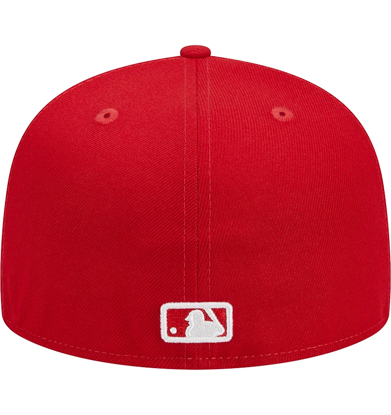 St. Louis Cardinals Red and White Basic STL 2006 World Series Patch Gray UV New Era 59FIFTY Fitted Hat