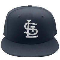 St. Louis Cardinals Dark Navy Blue and White Basic STL UV New Era 59FIFTY Fitted Hat