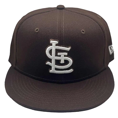 St. Louis Cardinals Dark and White Basic STL UV New Era 59FIFTY Fitted Hat
