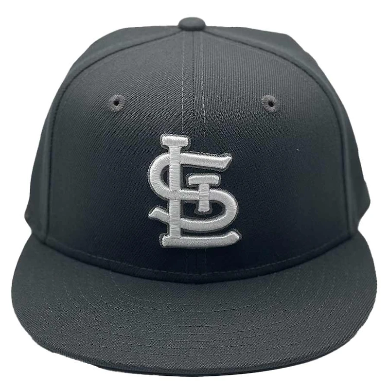 St. Louis Cardinals Charcoal Gray and White Basic STL UV New Era 59FIFTY Fitted Hat