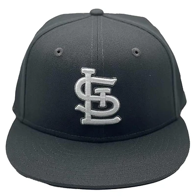 St. Louis Cardinals Charcoal Gray and White Basic STL UV New Era 59FIFTY Fitted Hat