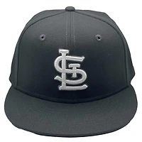 St. Louis Cardinals Charcoal Gray and White Basic STL UV New Era 59FIFTY Fitted Hat